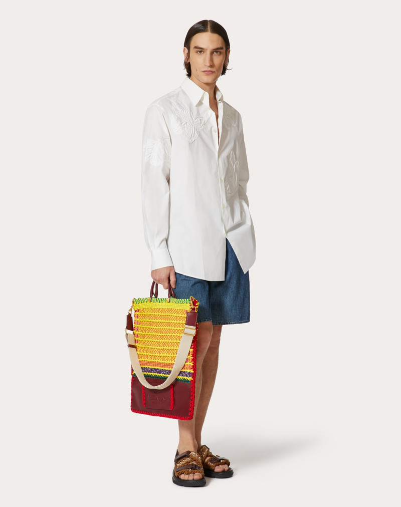Valentino VALENTINO GARAVANI CROCHET BAGS FABRIC FLAT TOTE outlook