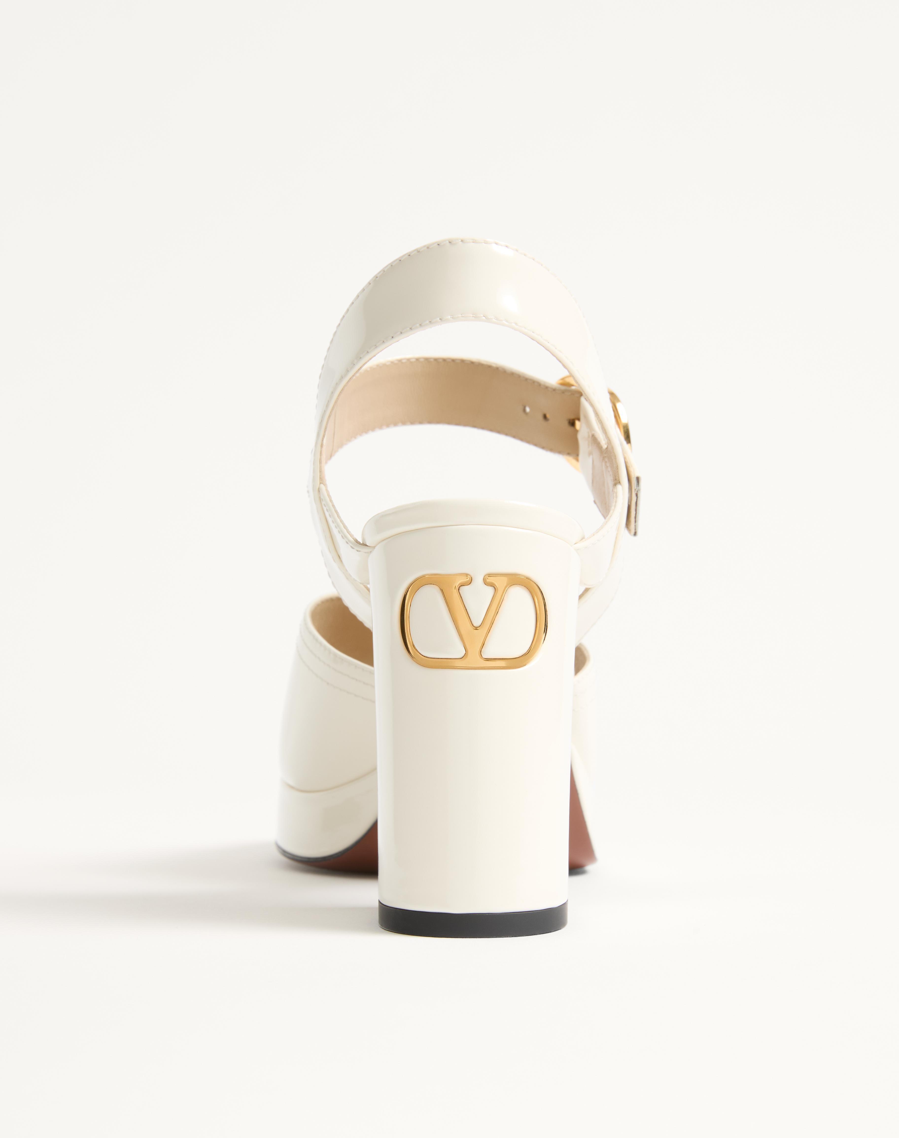 FAWCETTE PLATFORM SANDAL IN POLISHED CALFSKIN 100MM - 7