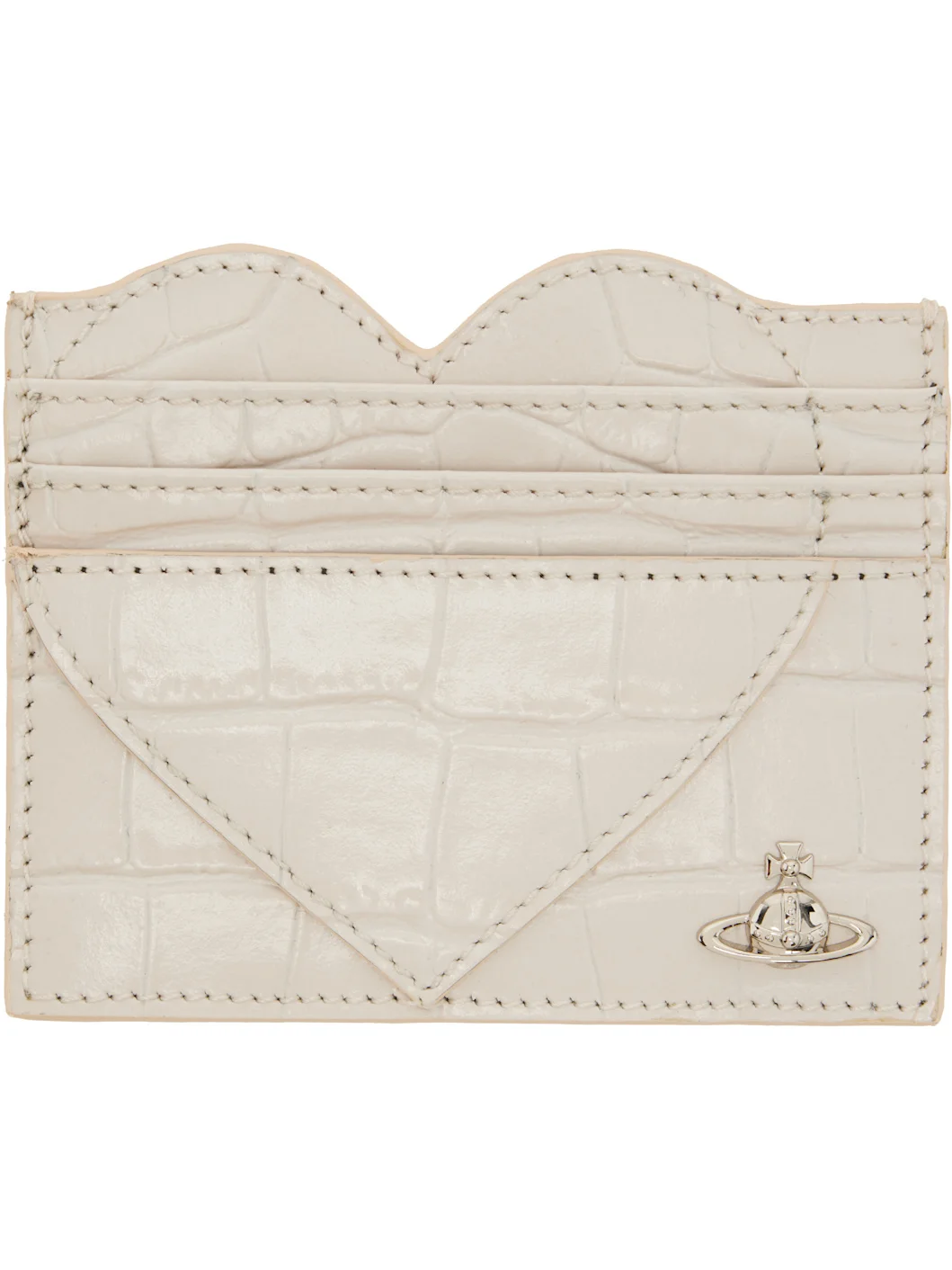 Off-White Heart Card Holder - 1