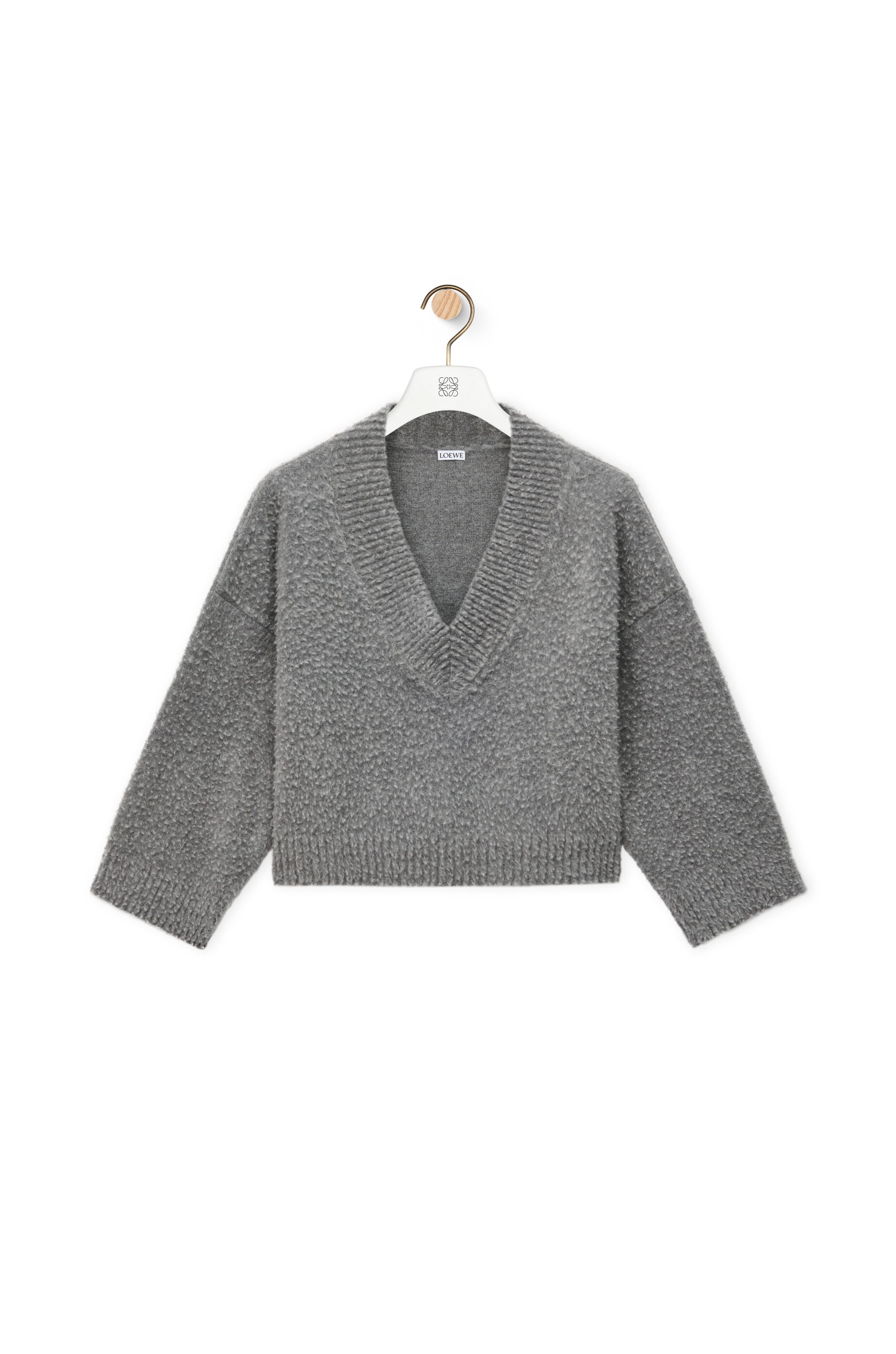 Cropped sweater in wool blend - 1