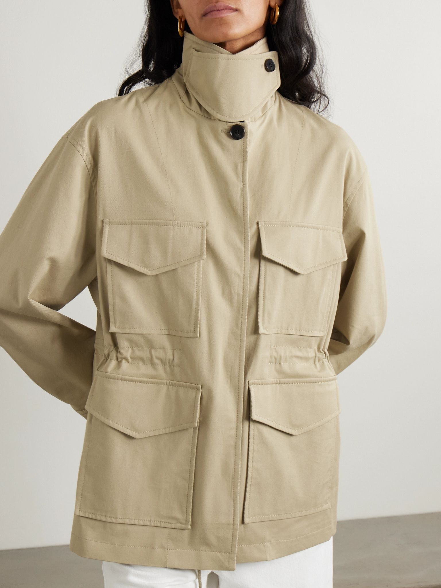 Paretti cotton-blend twill jacket Beige - 3