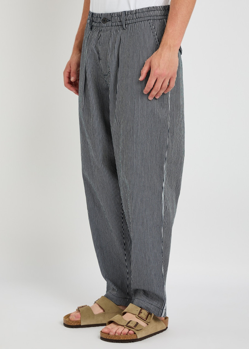 Universal Works Universal Works Pleated Striped Cotton-twill Trousers outlook