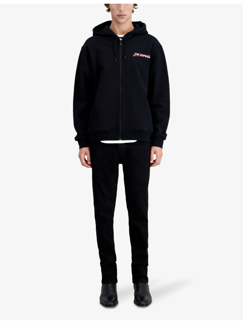 The Kooples Logo-print zip-up cotton hoody outlook
