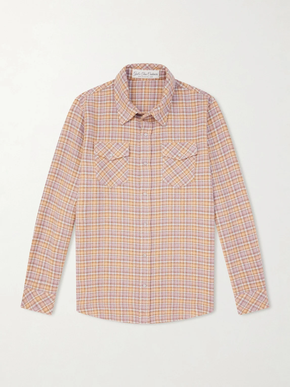Midnight Rose Checked Cashmere Shirt - 1