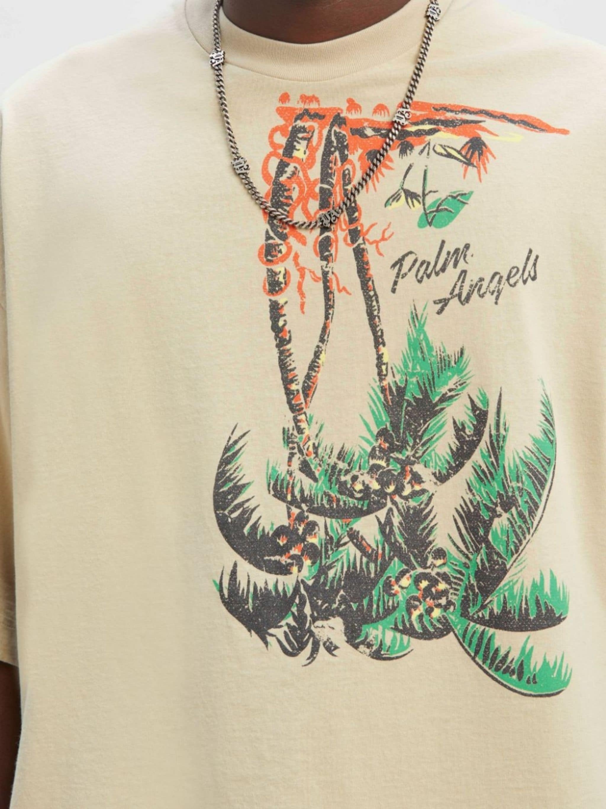 palm-print short-sleeve T-shirt - 6