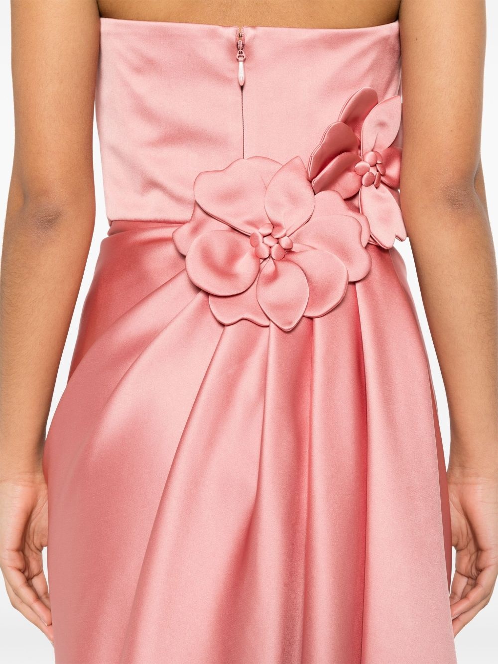 floral-appliqué gown - 5