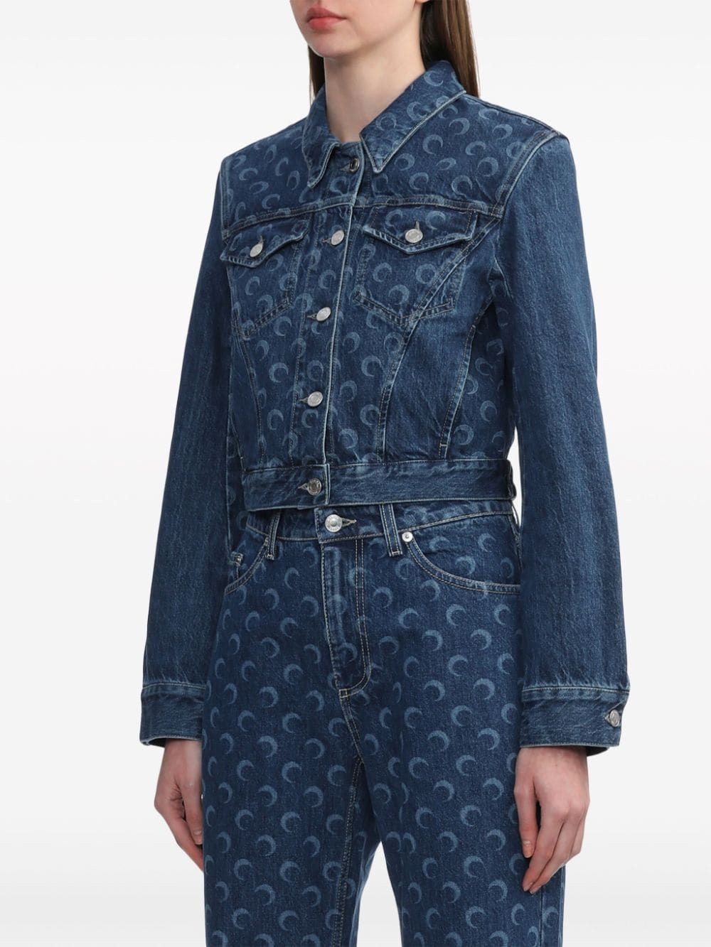 Deadstock Moonogram-pattern denim jacket - 3