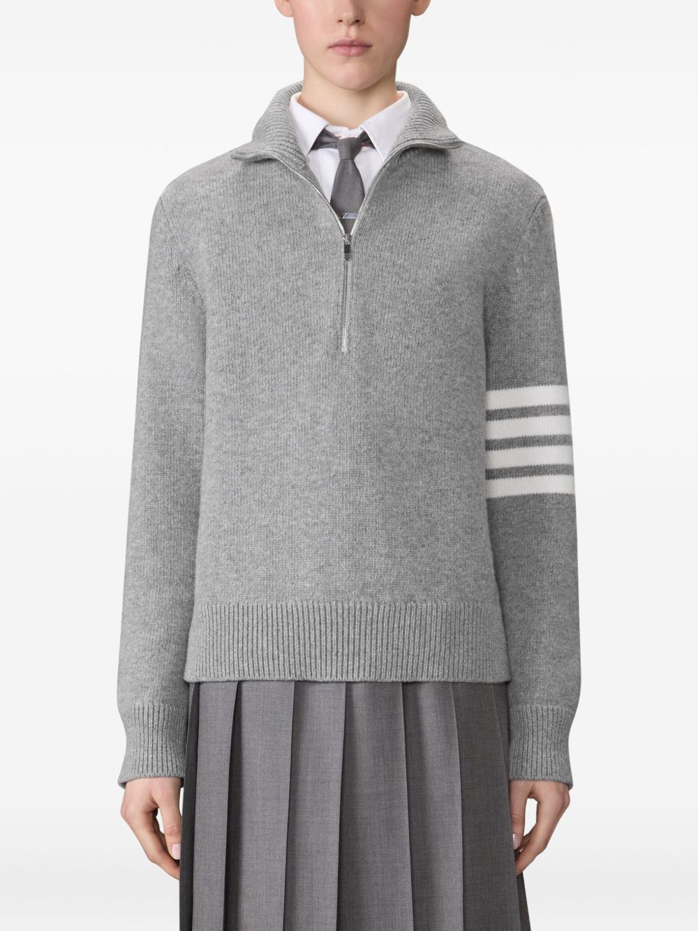 four-bar stripe high-neck sweater - 3