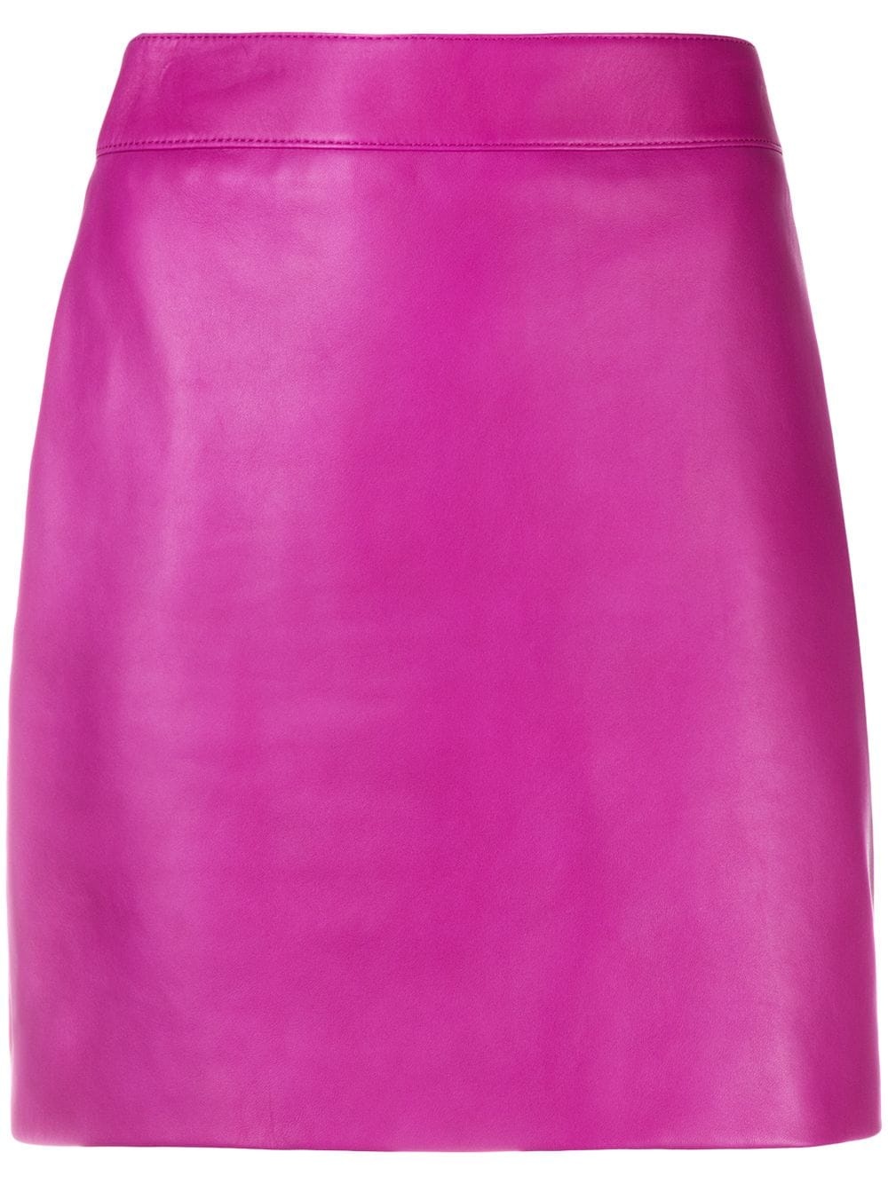 lambskin fitted mini skirt - 1