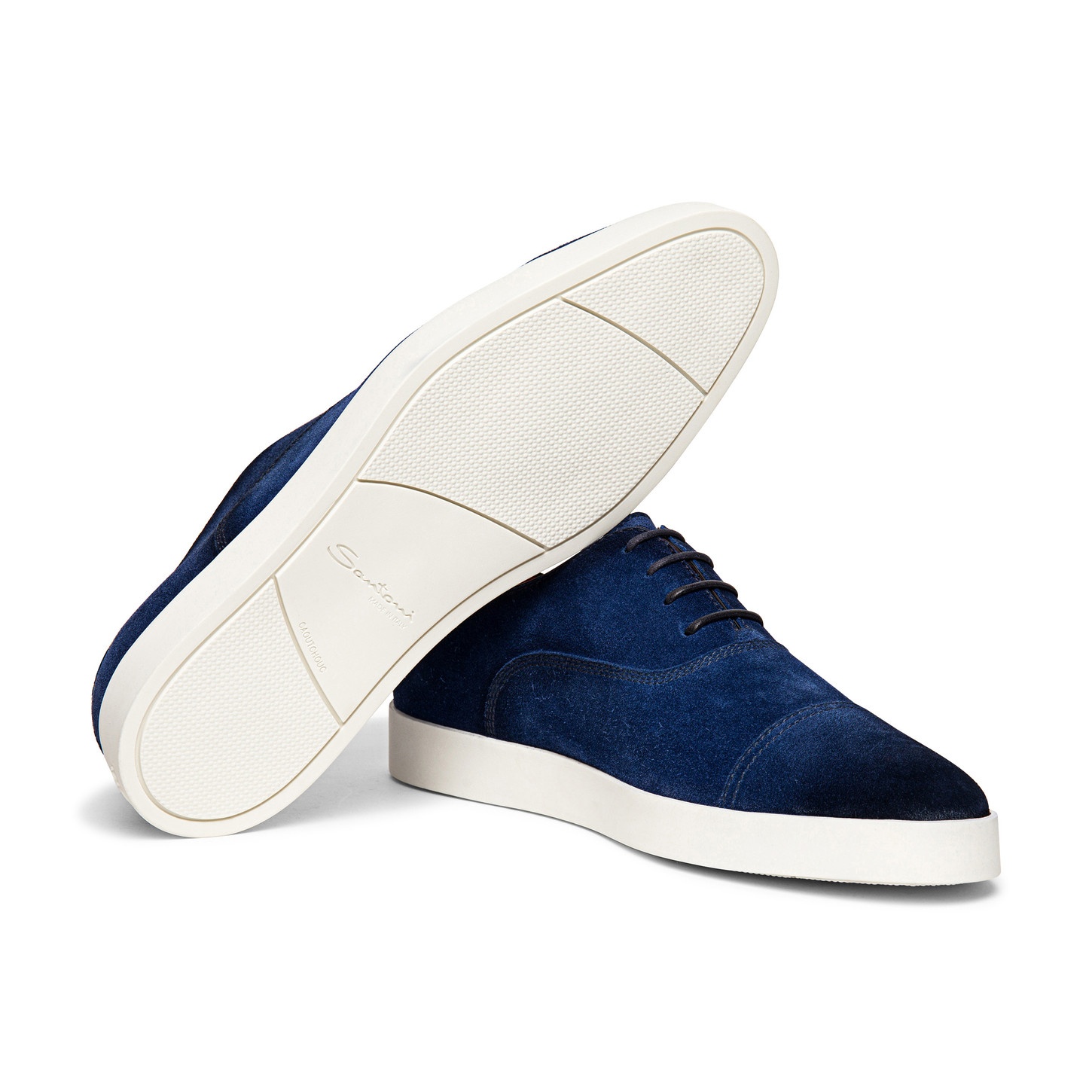 Men’s blue suede Oxford shoe - 3