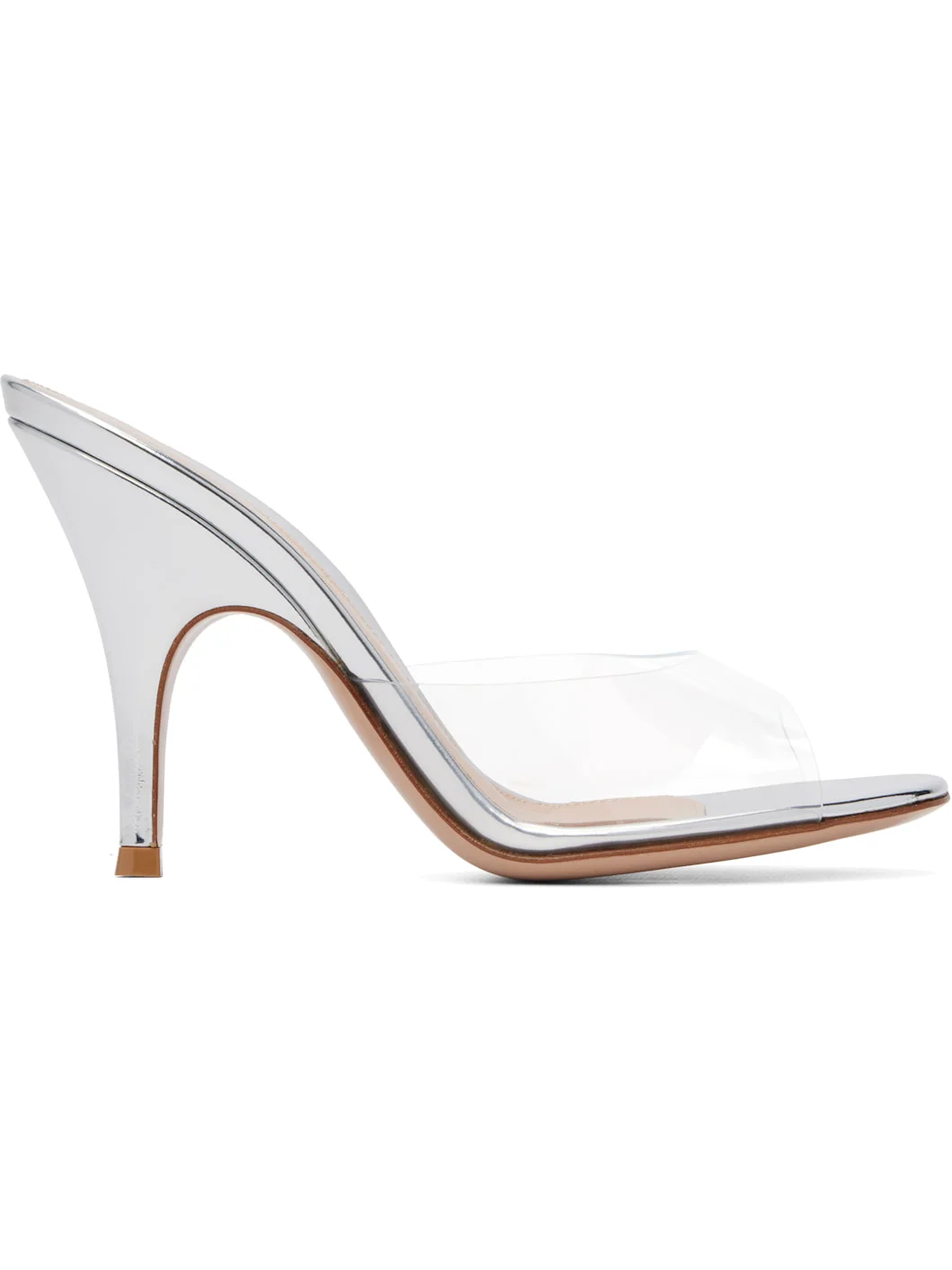 Silver Sofia Mule 95 Heeled Sandals - 1