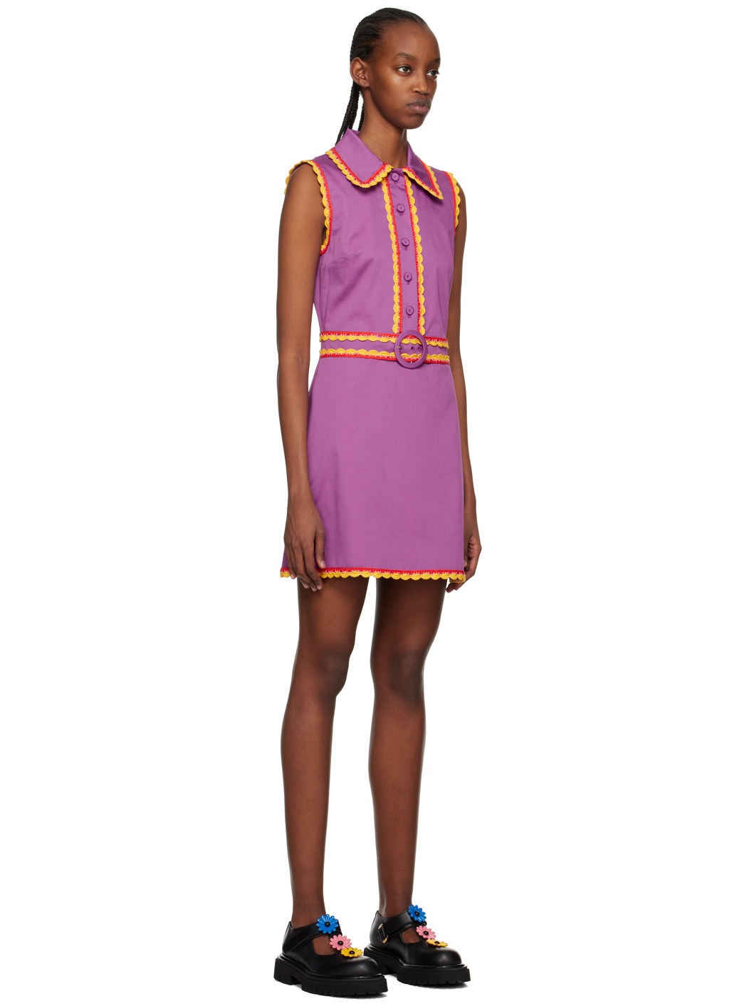 Purple Belted Minidress - 2