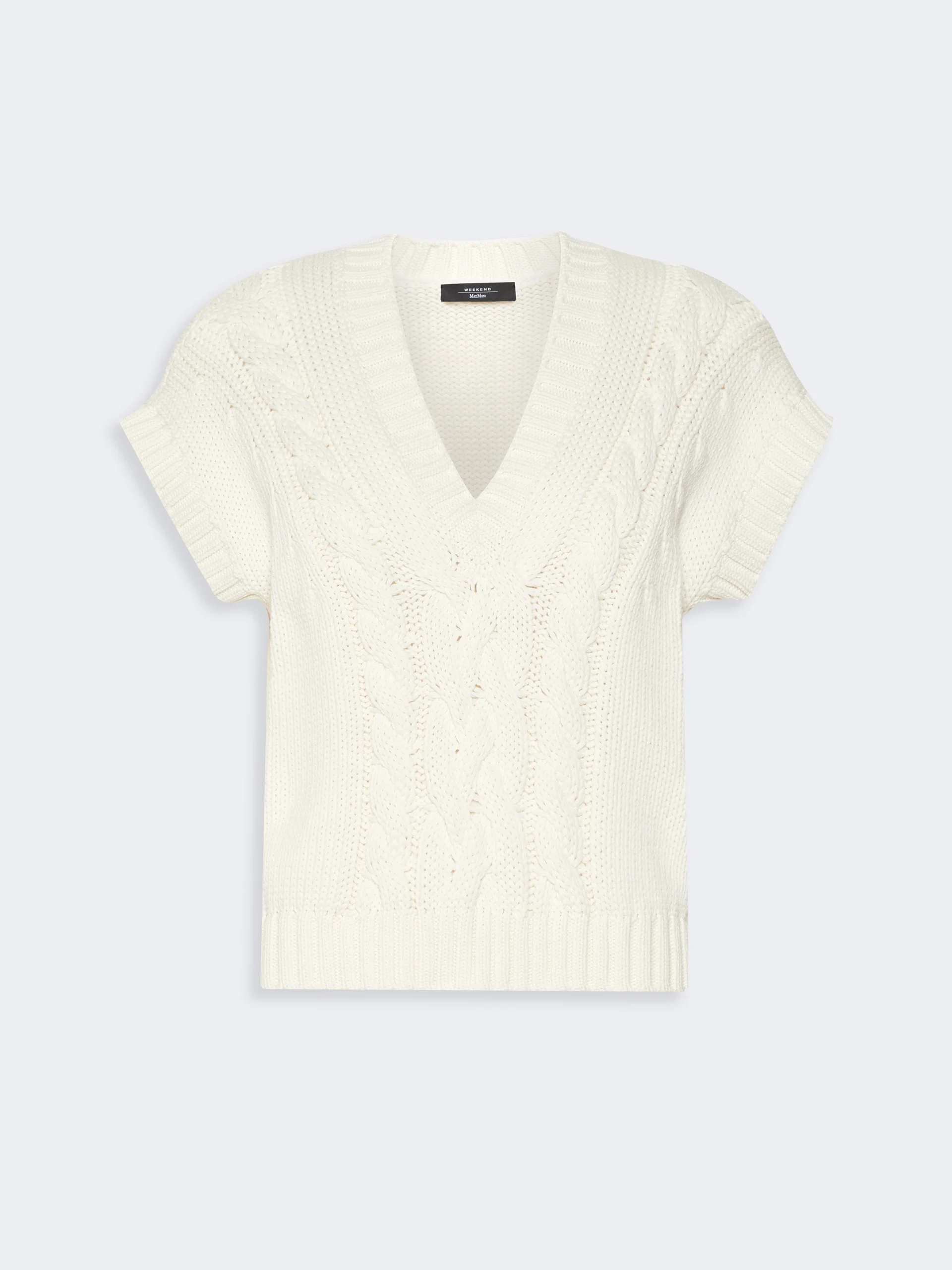PASCIA Cotton yarn gilet - ECRU - 1