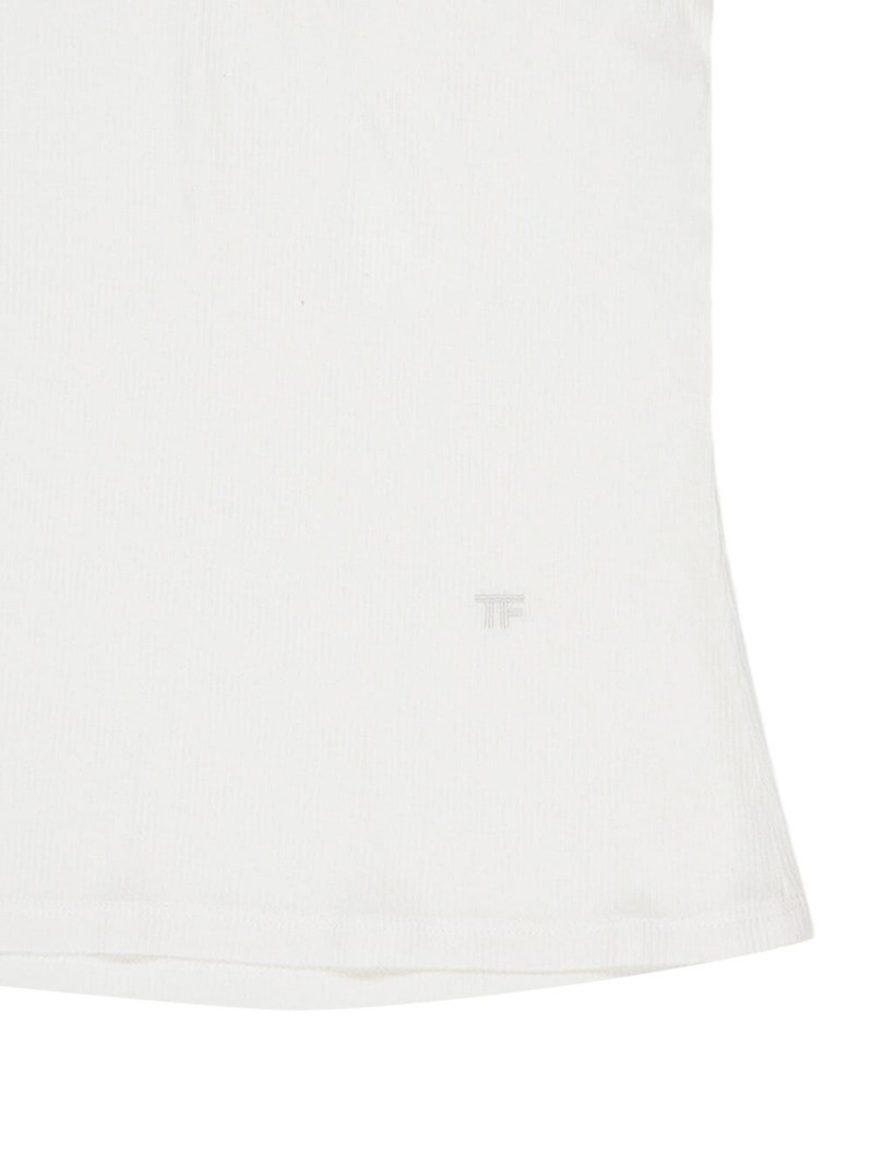 optical white racer-back tank top 4