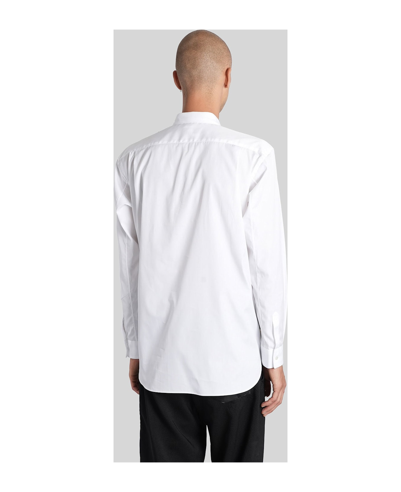 Shirt In White Cotton - 3