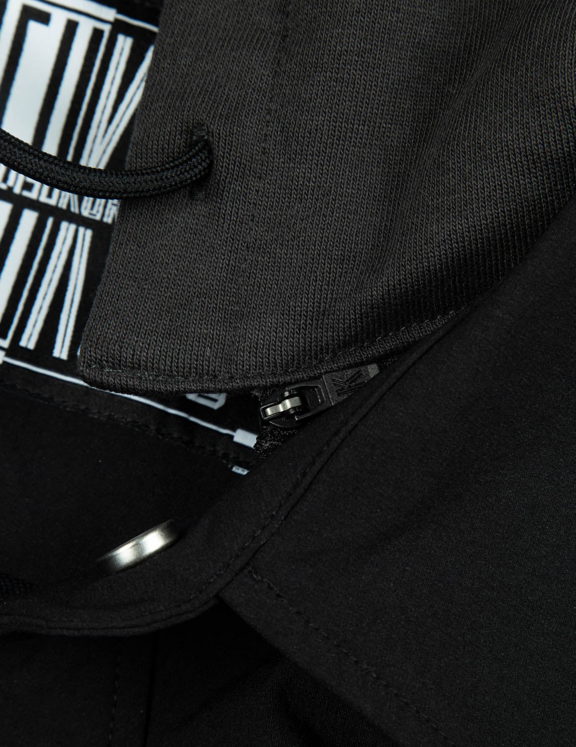 Logo and Kamon Print Regular Fit Shirt Jacket with Detachable Hood - 3