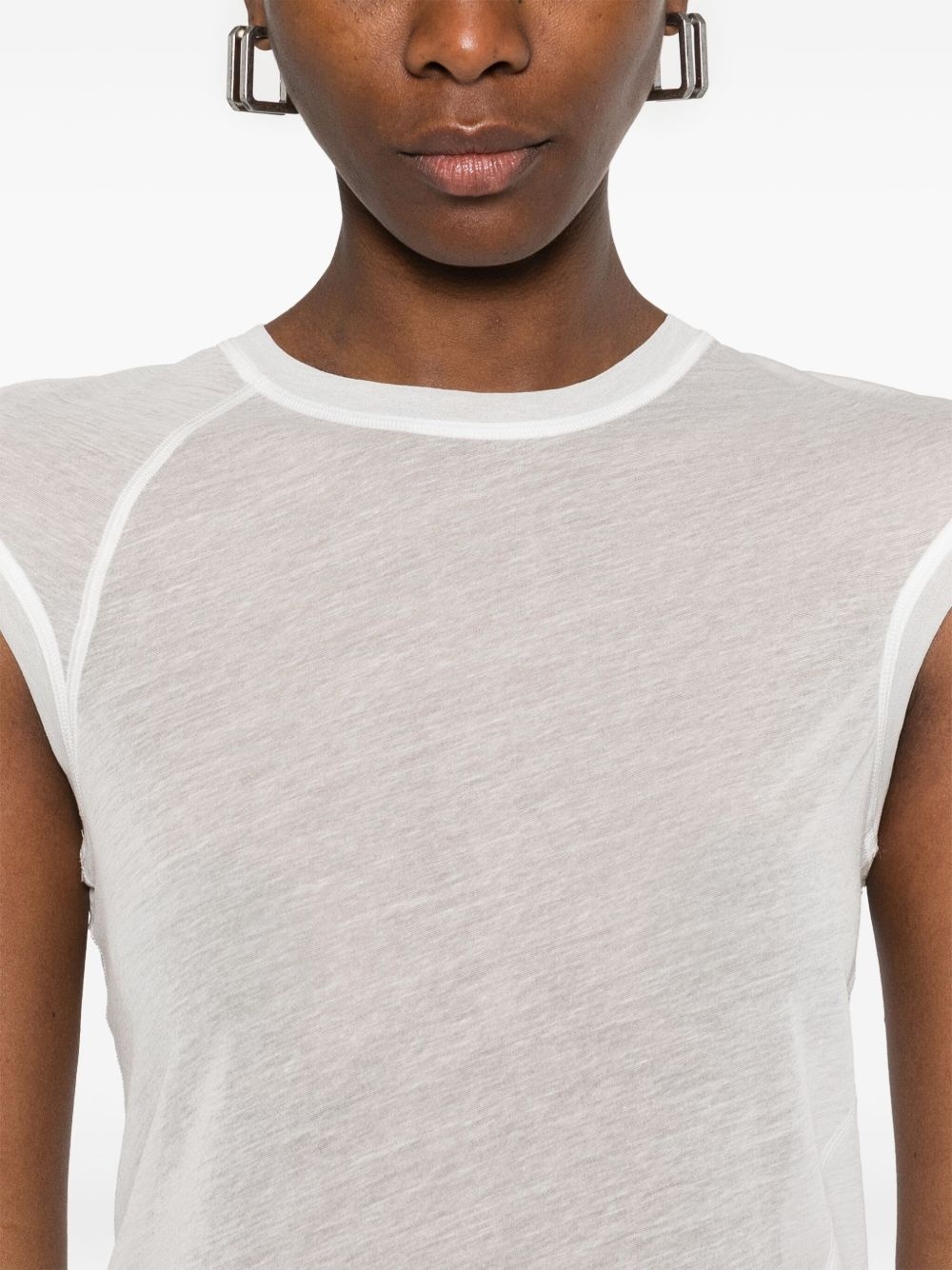 twisted sheer T-shirt - 5