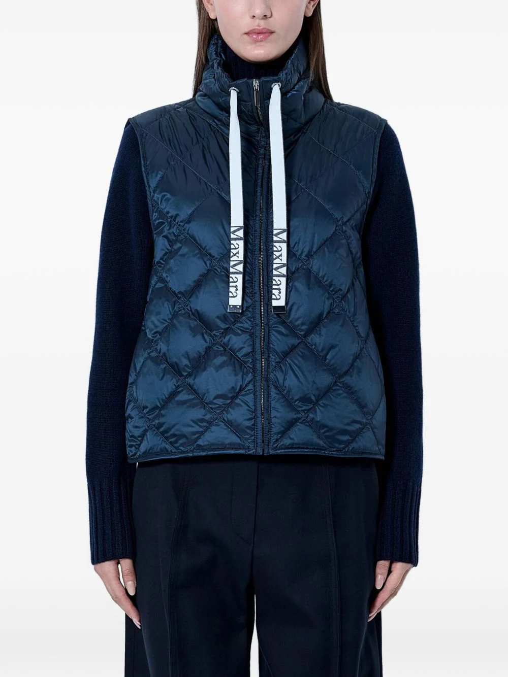diamond-quilted gilet - 1