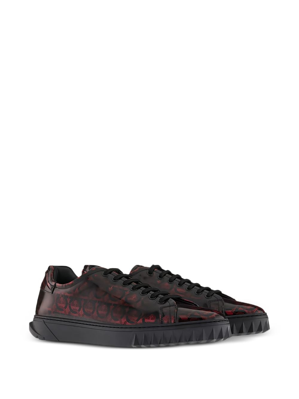 Cube Gancini-print lace-up sneakers - 2