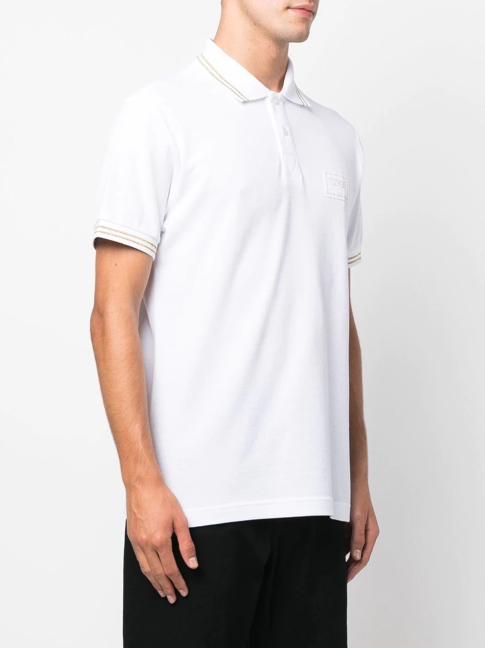 logo-embroidered polo shirt - 3