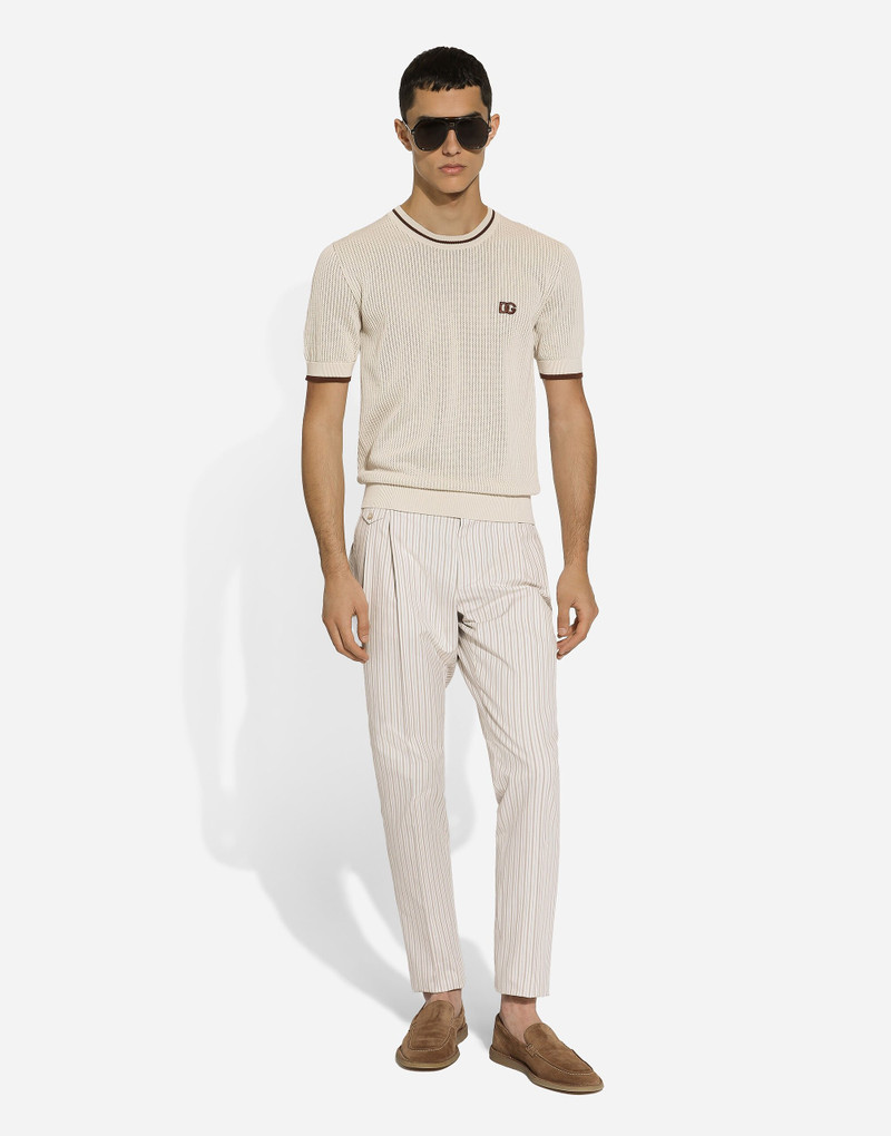 Dolce & Gabbana Round-neck cotton sweater with DG logo outlook