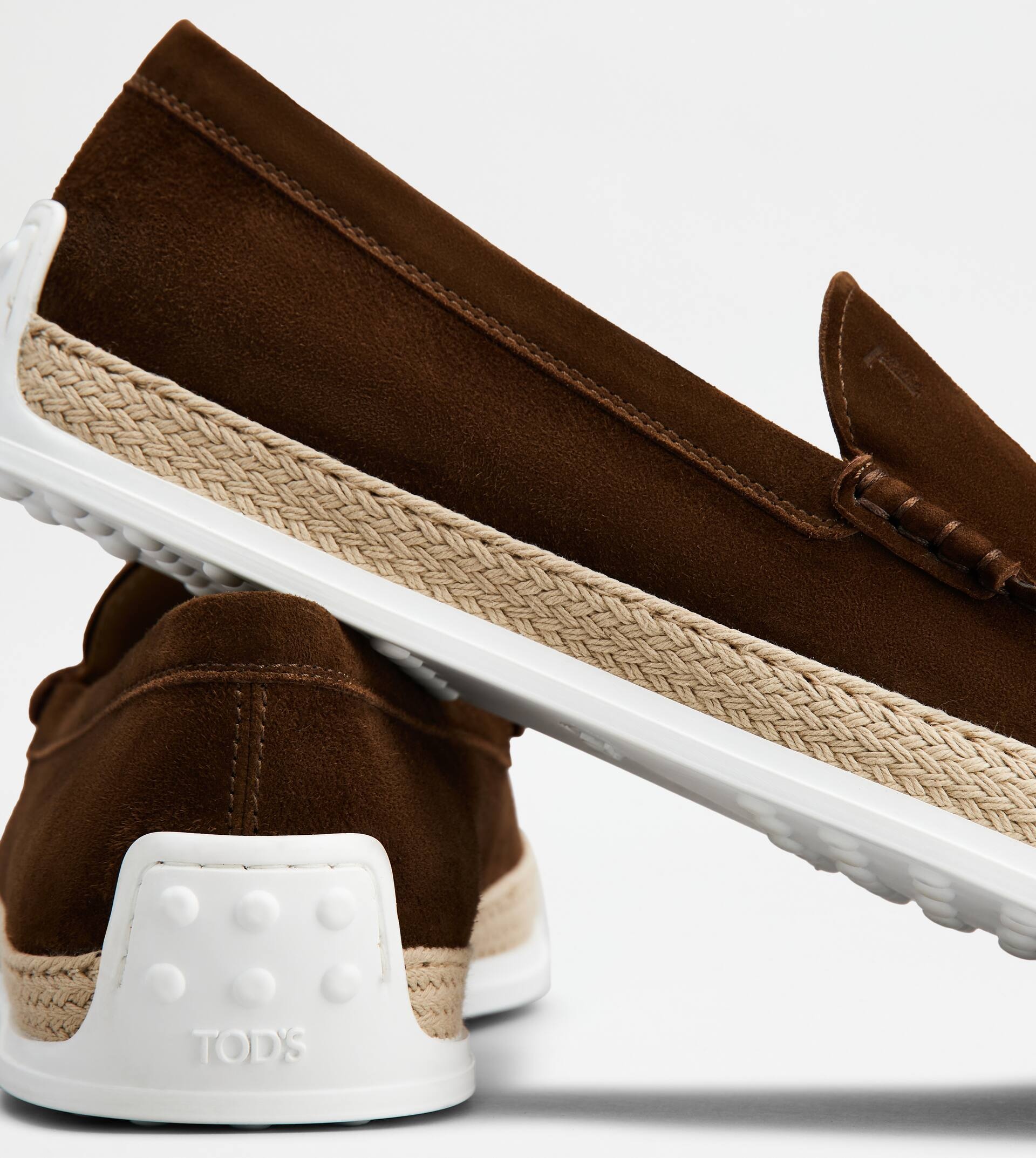 SLIP-ONS IN SUEDE - BROWN - 6