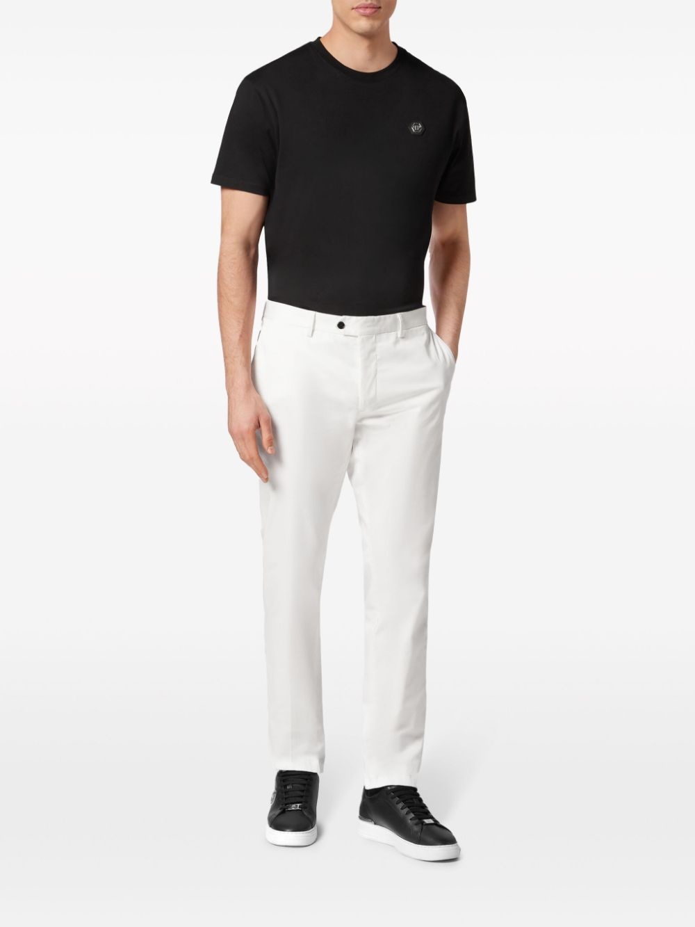 slim-cut gabardine chinos - 2