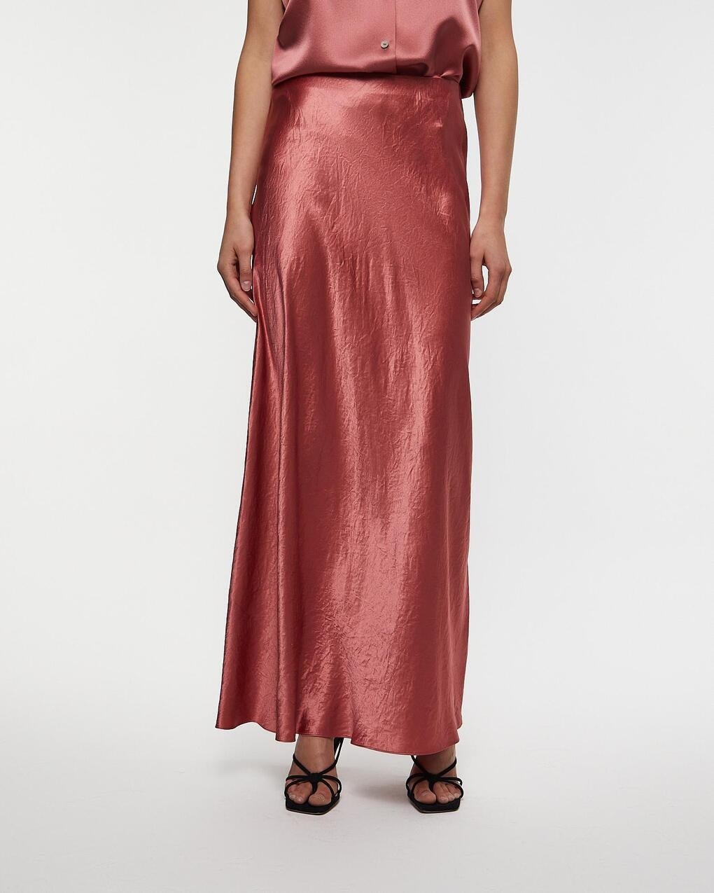 Skirt Satin Maxi Wood - 2
