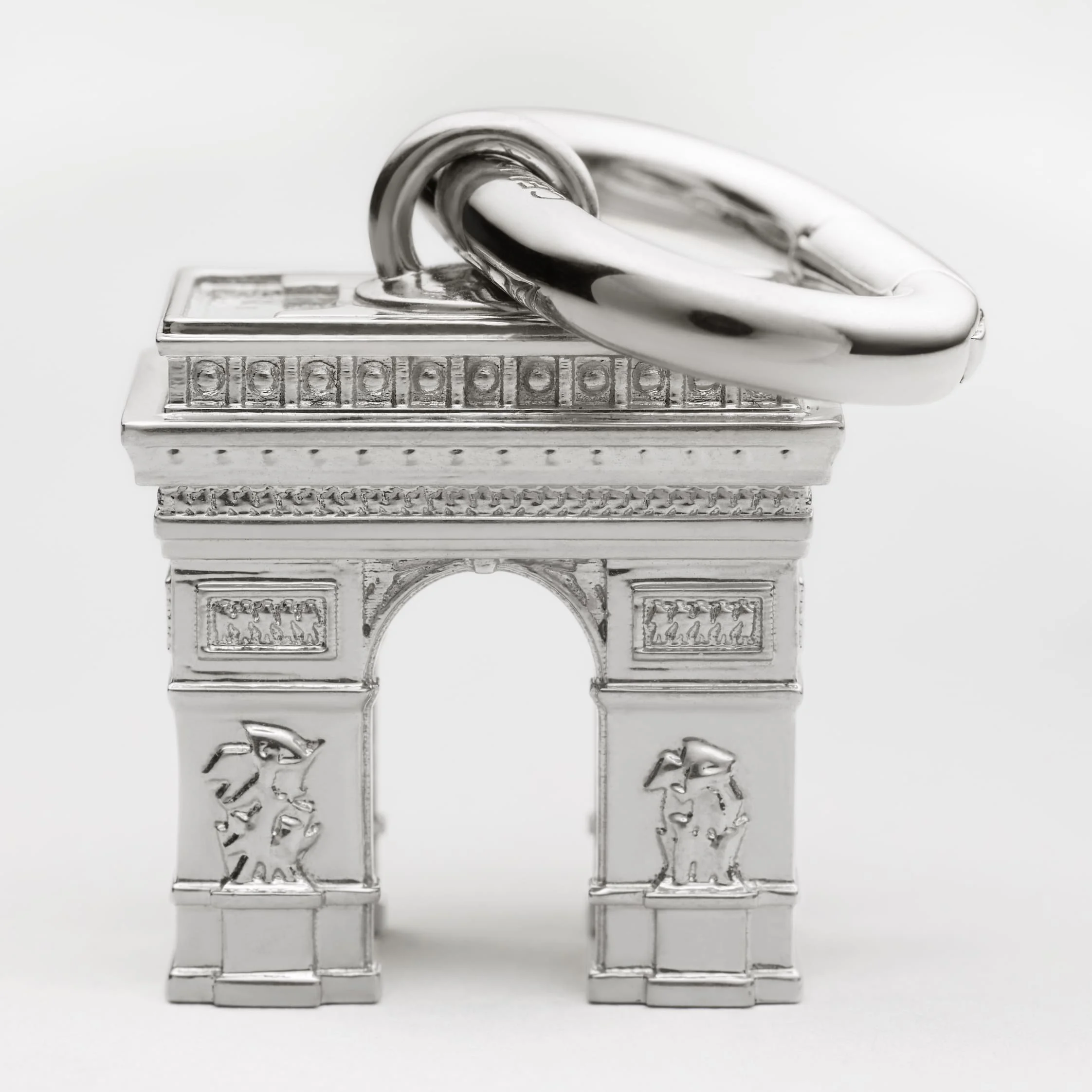CELINE CHARMS ARC DE TRIOMPHE IN BRASS WITH RHODIUM FINISH - 1