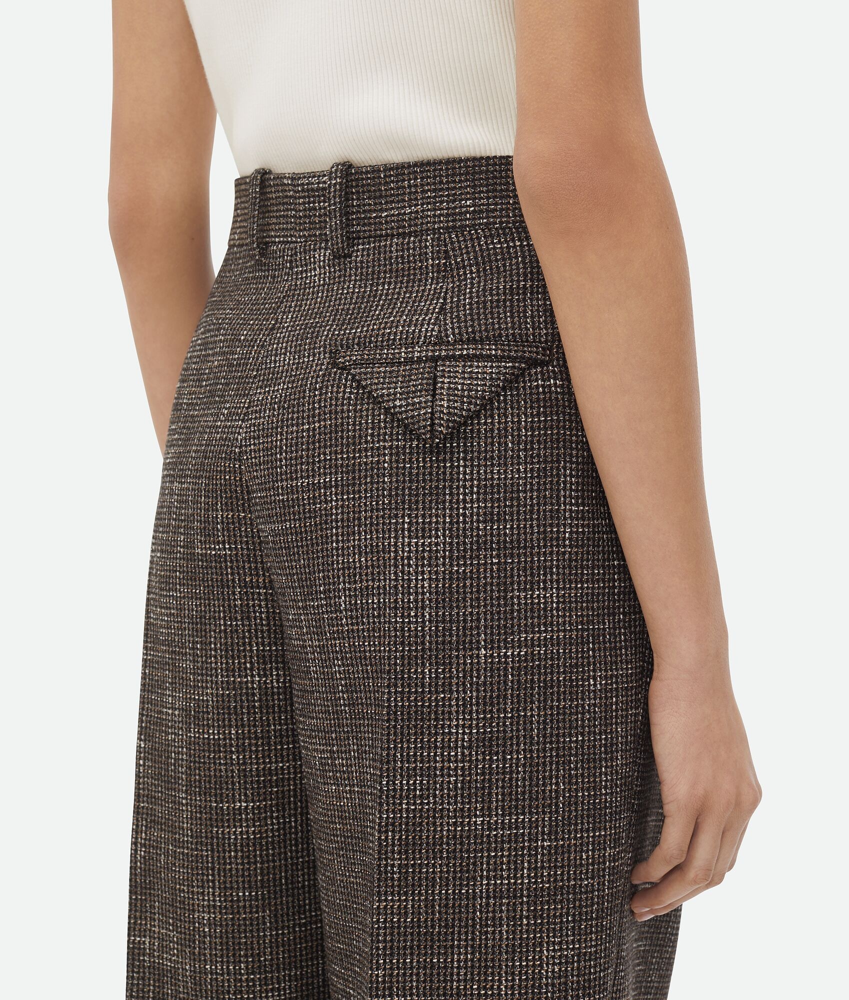 Wool And Cotton Pied De Poule Trousers - 5