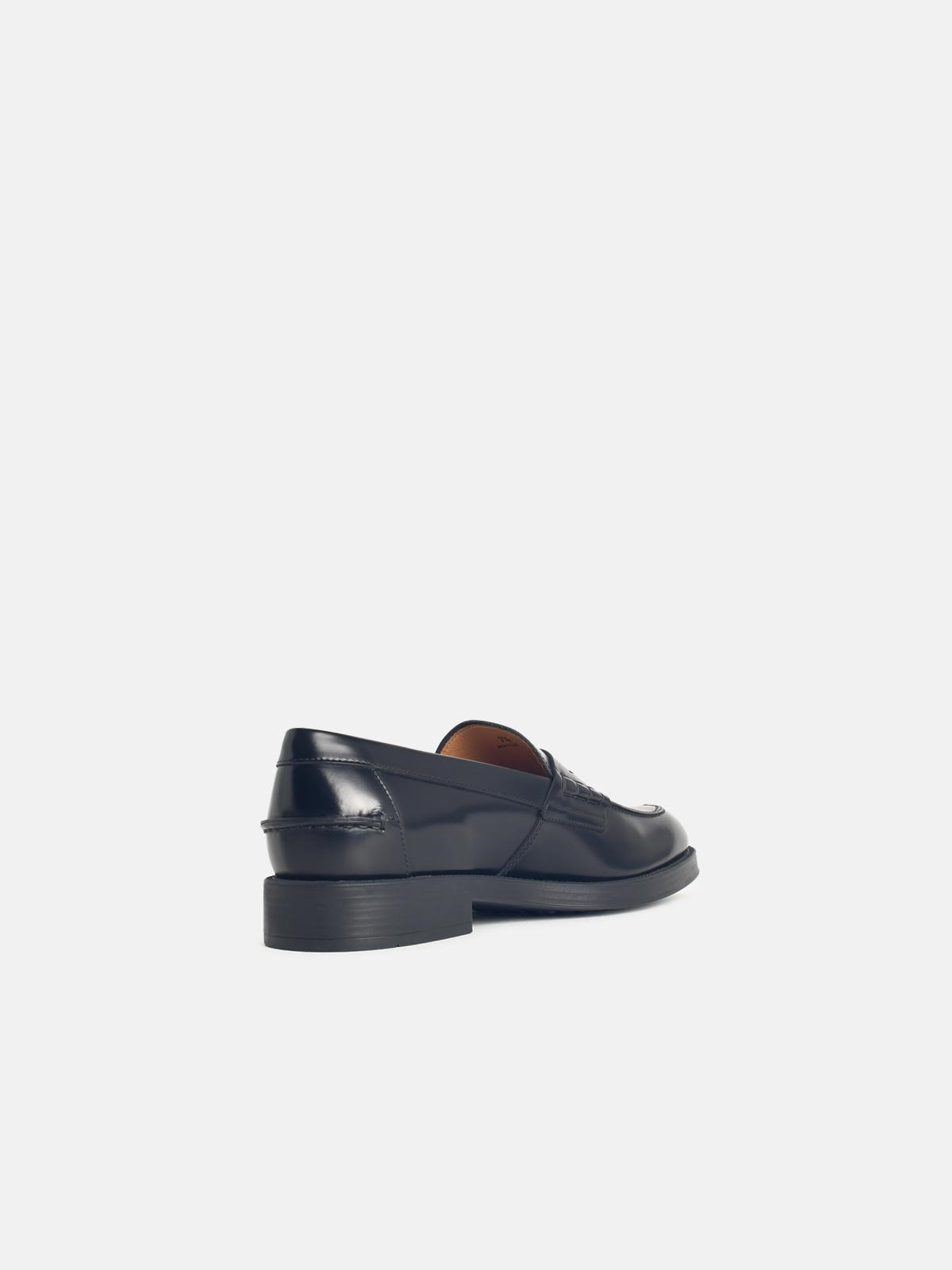 BLACK LEATHER LOAFERS - 3