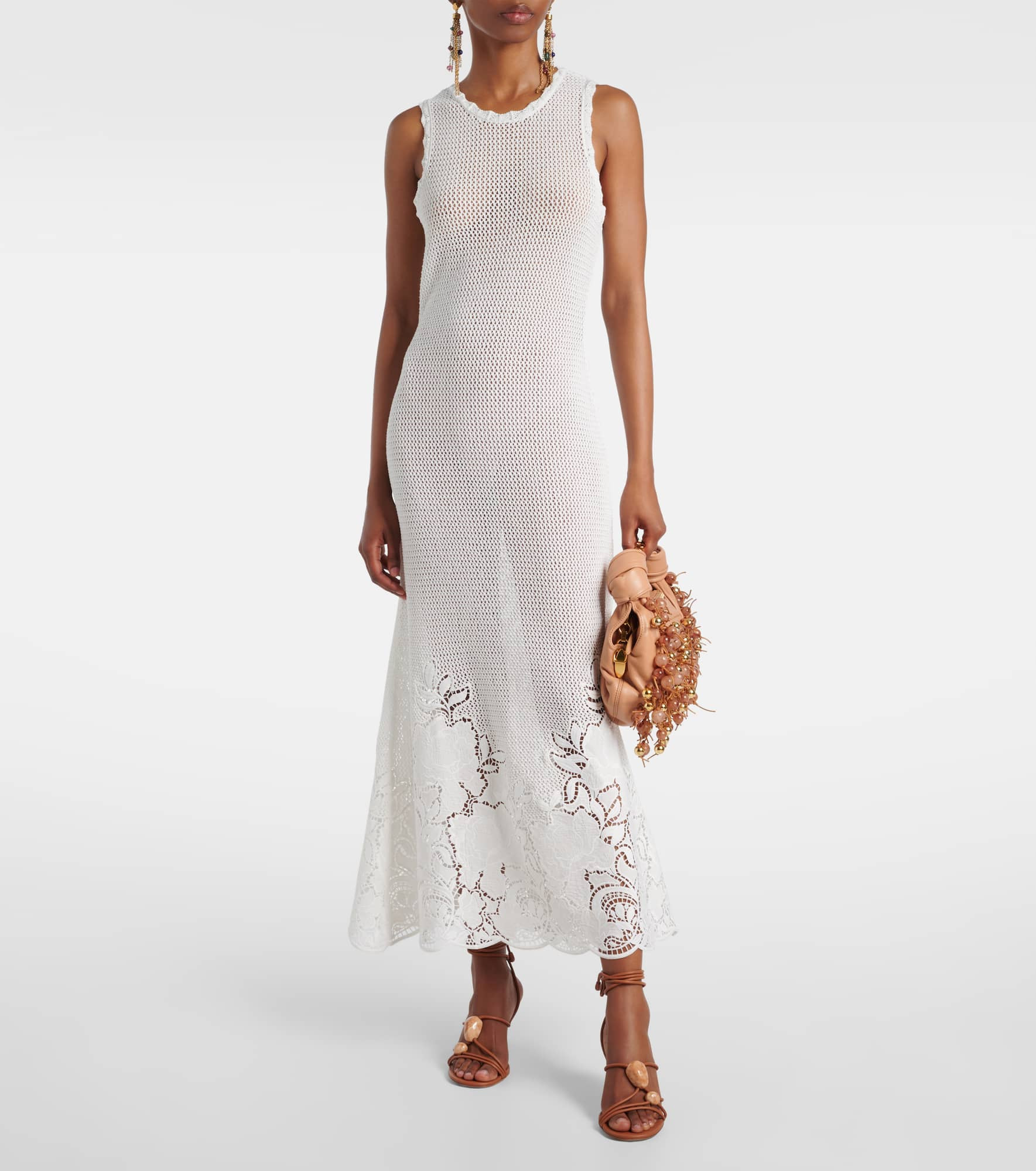 Open-knit cotton maxi dress - 7