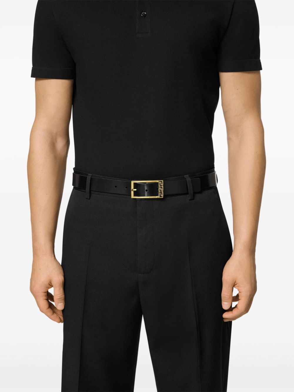 Greca leather belt - 3