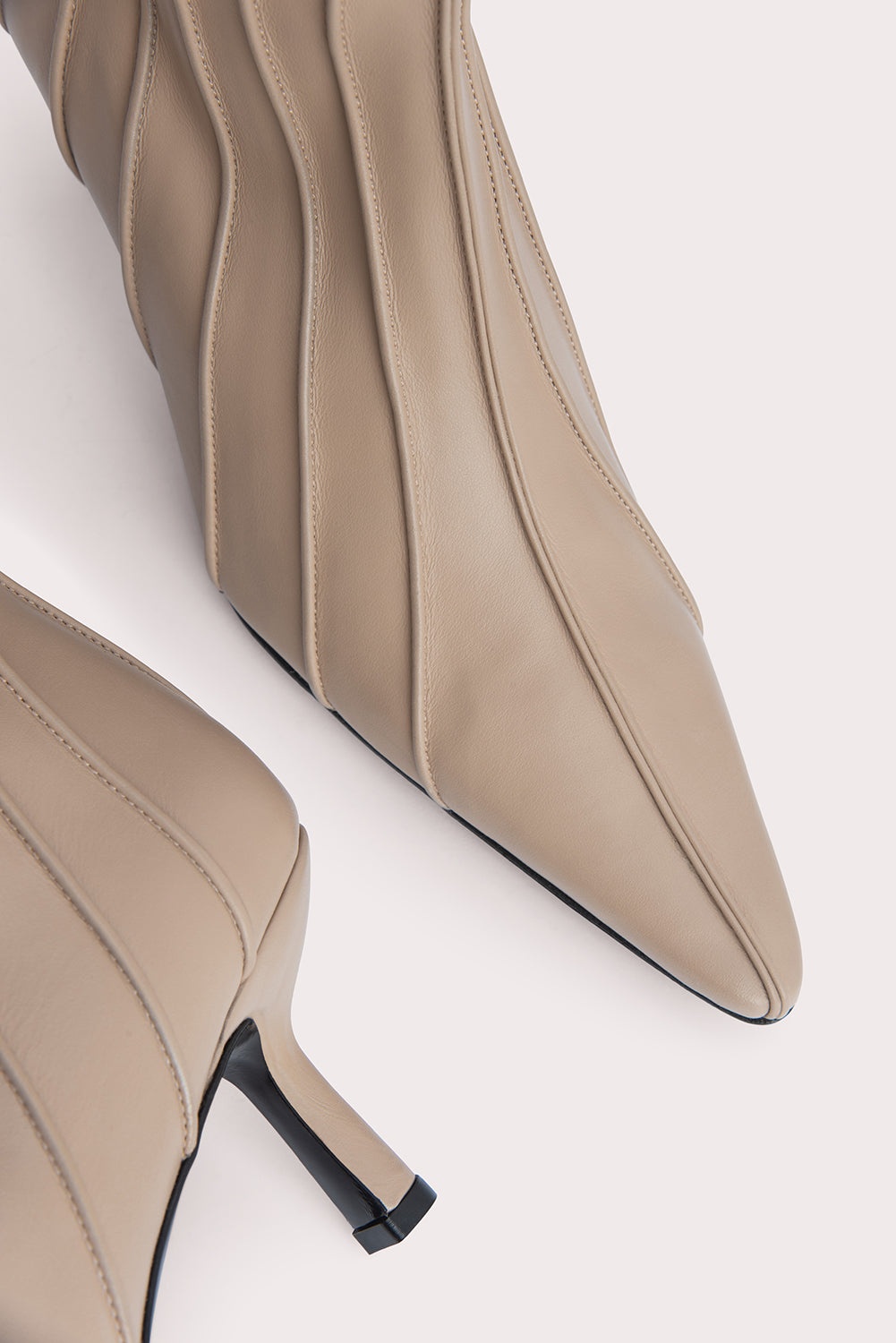 Faye Taupe Nappa Leather - 4