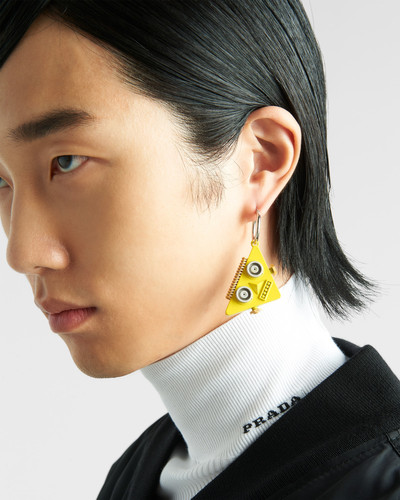 Prada Left earring with Robot Jewels pendant outlook