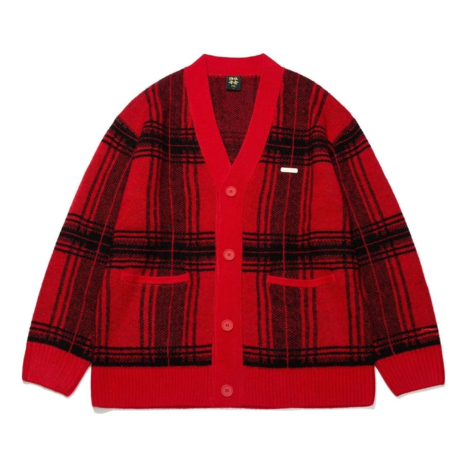 Li-Ning Lifestyle Checkerboard Jacket 'Red Black' AMBT003-1 - 1