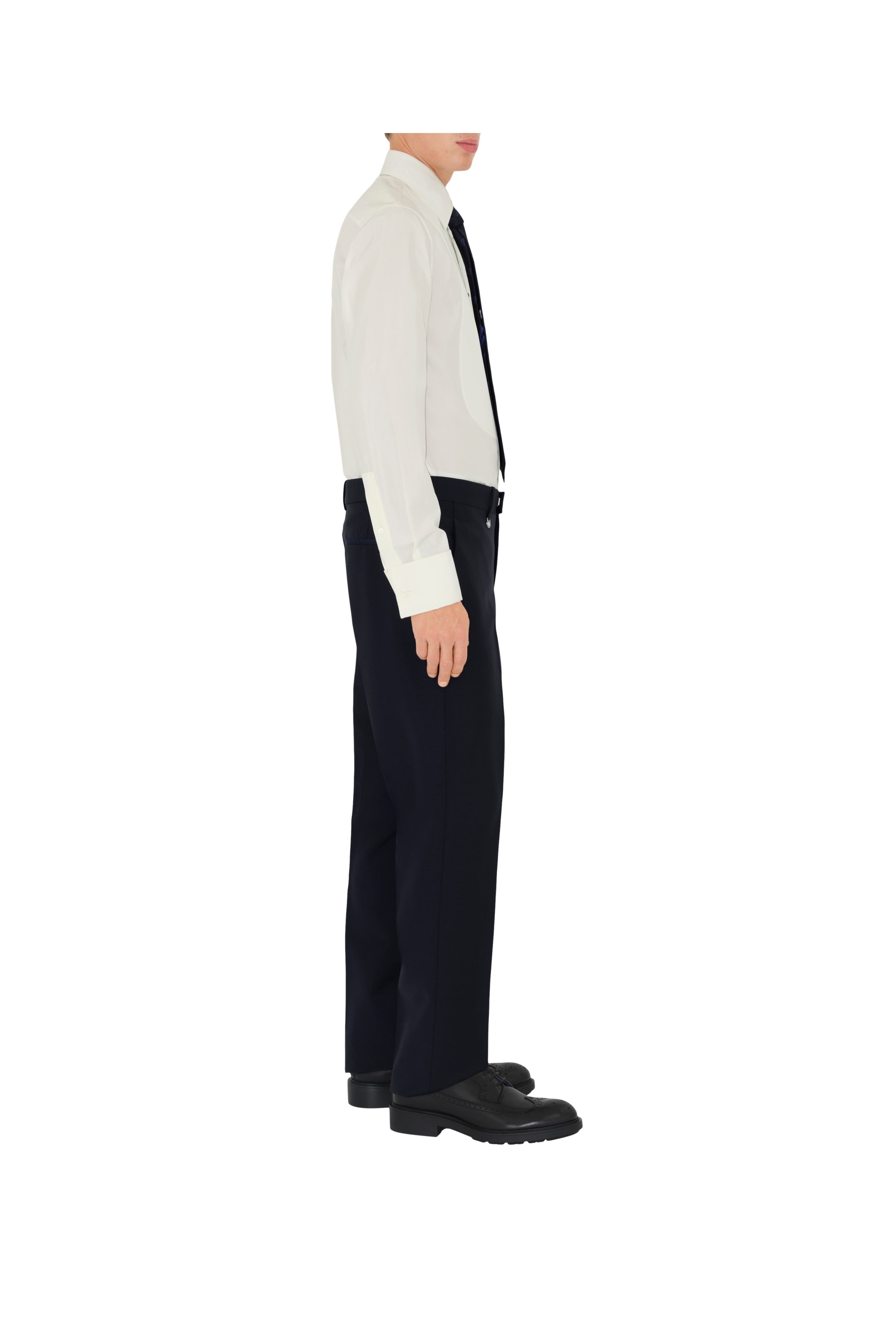 burberry Wool Mohair Tailored Trousers in Navy at Nordstrom - 3