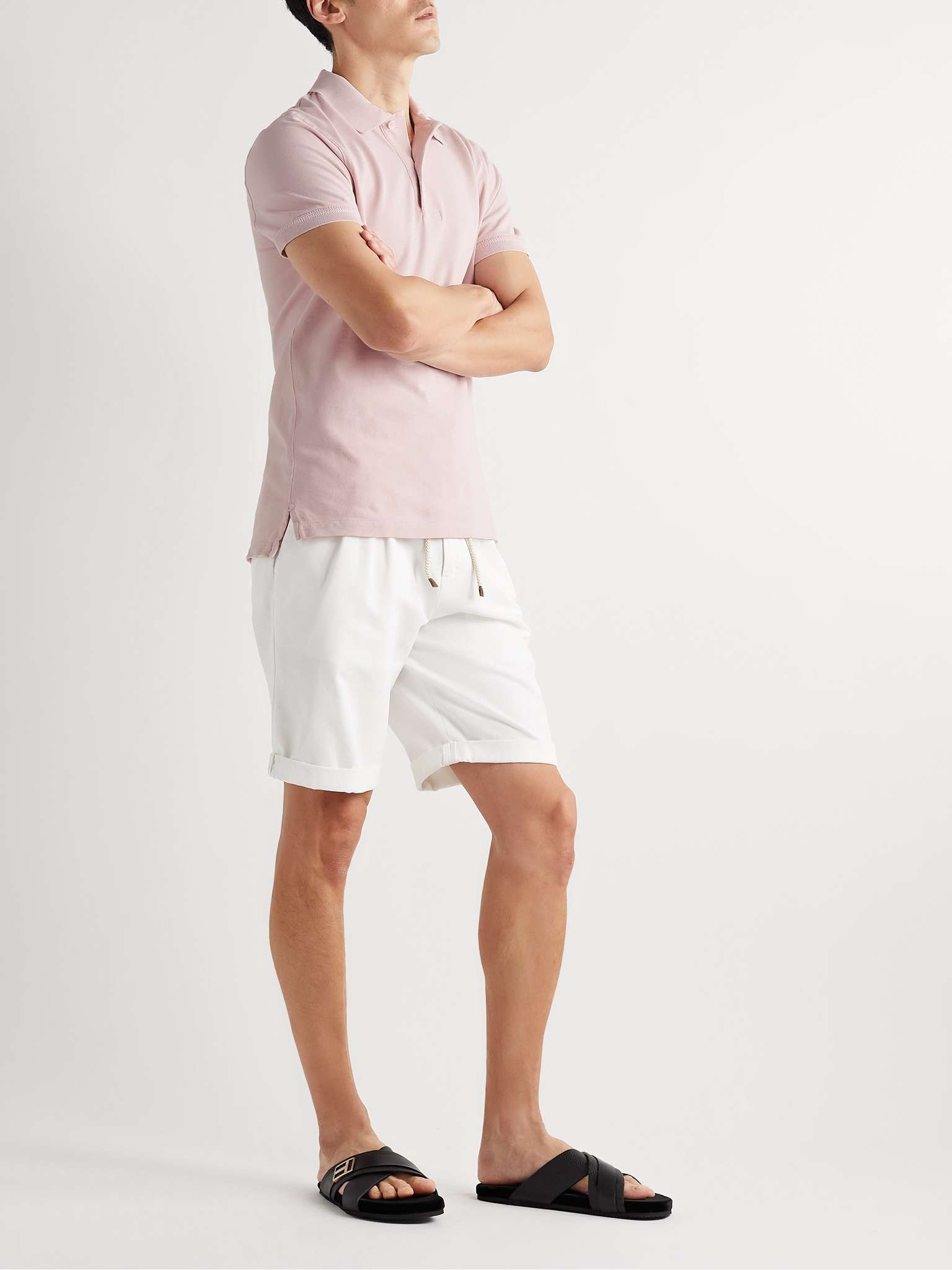TOM FORD Garment-Dyed Cotton-Piqué Polo Shirt | REVERSIBLE