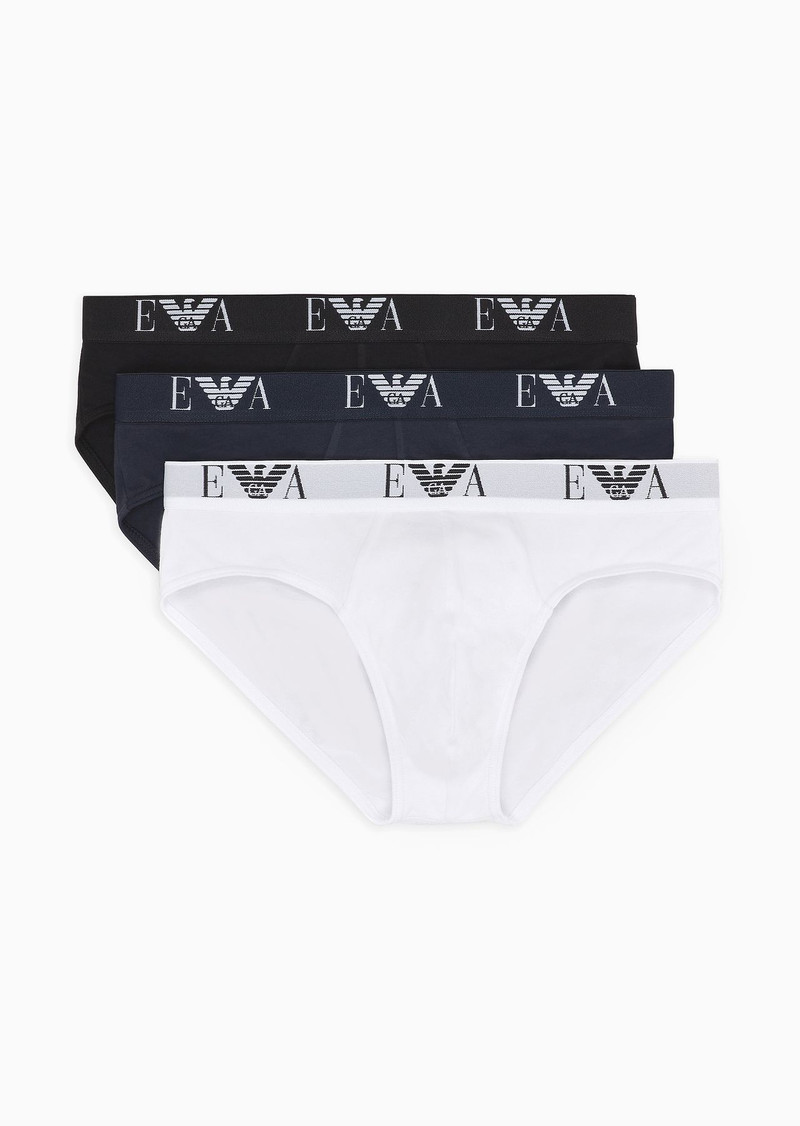 Three-pack of briefs with essential monogram logo 1