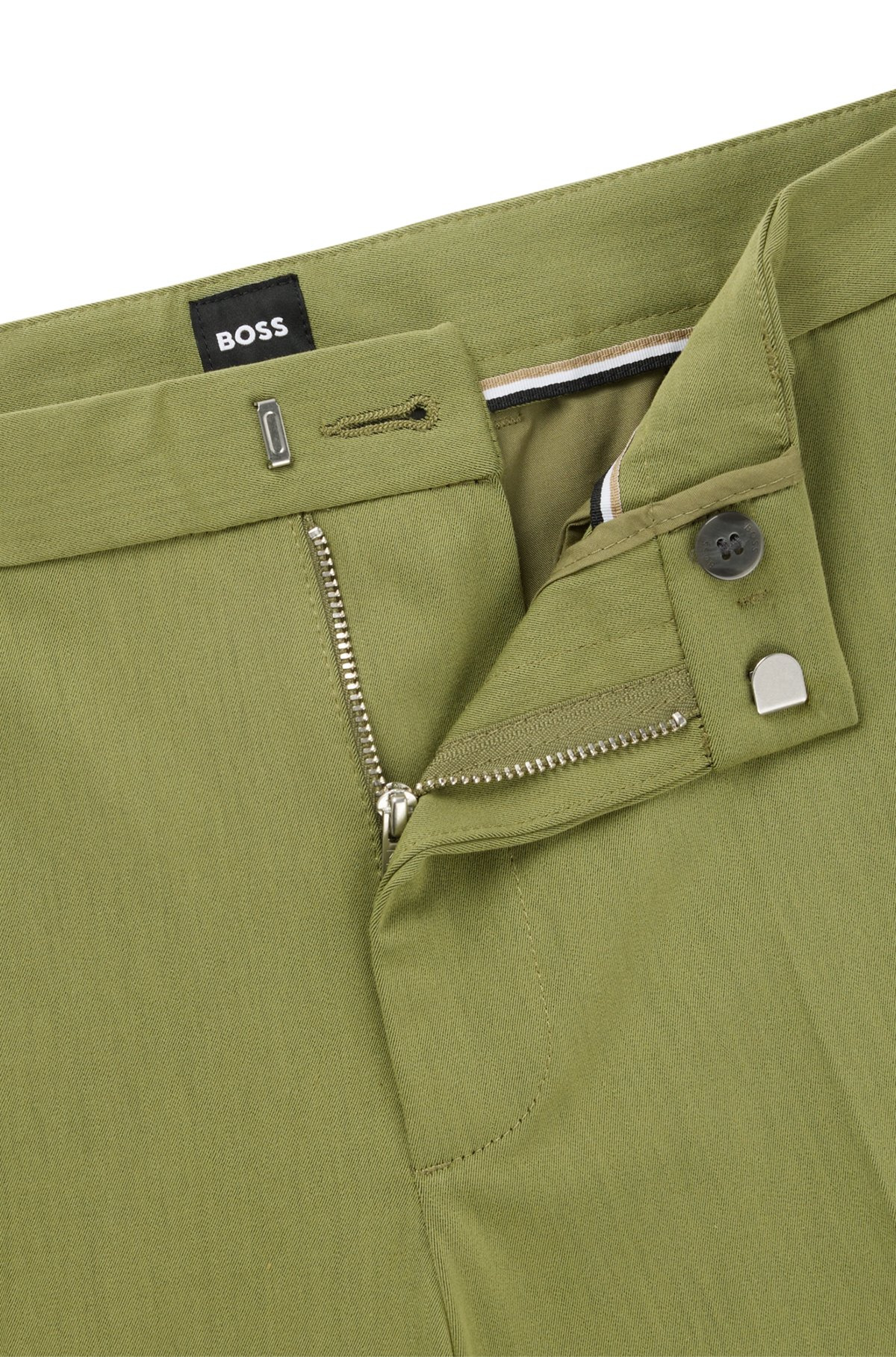 SLIM-FIT TROUSERS IN STRETCH COTTON - 6