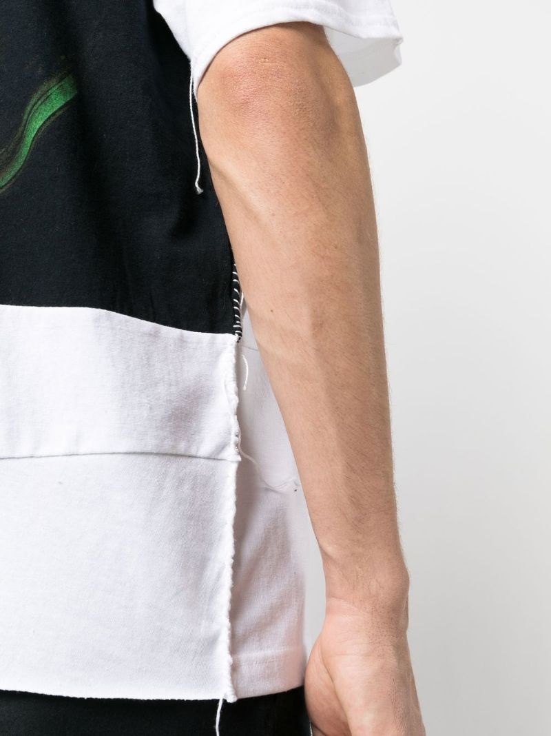 graphic-print patchwork T-shirt - 5