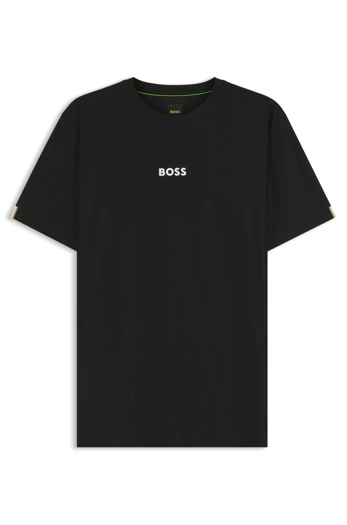 ACTIVE JACQUARD-STRIPE SLIM-FIT T-SHIRT WITH LOGO PRINT - 1