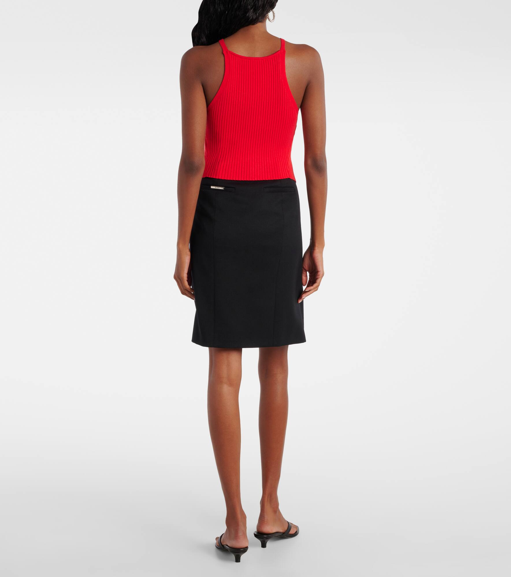 Circle logo ribbed-knit tank top - 3