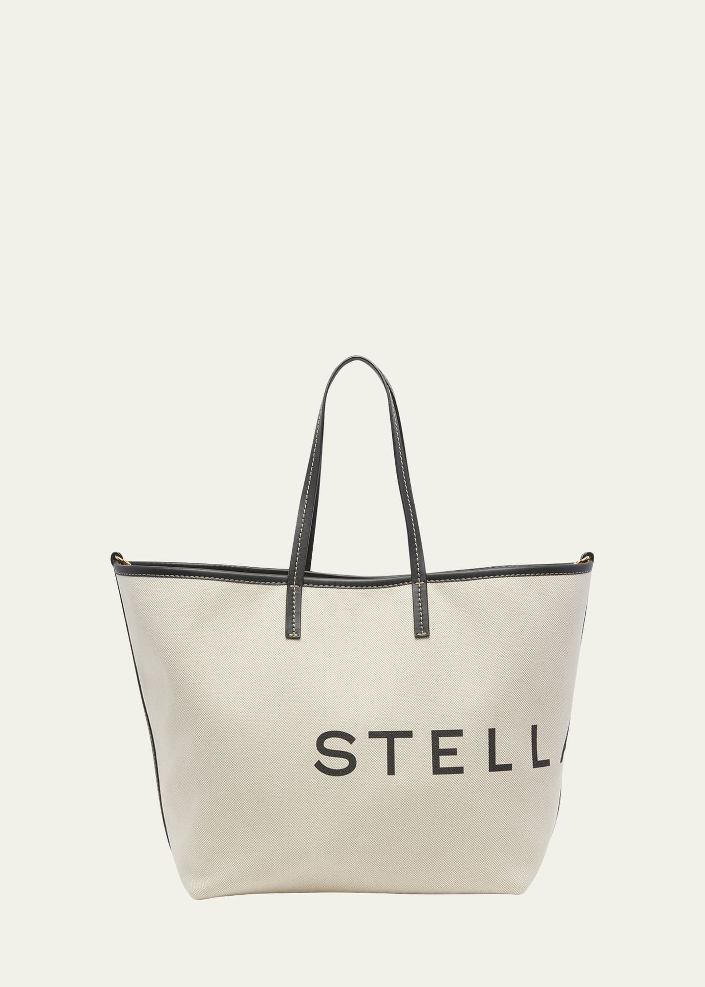 Logo Canvas Shopper Tote Bag - 1