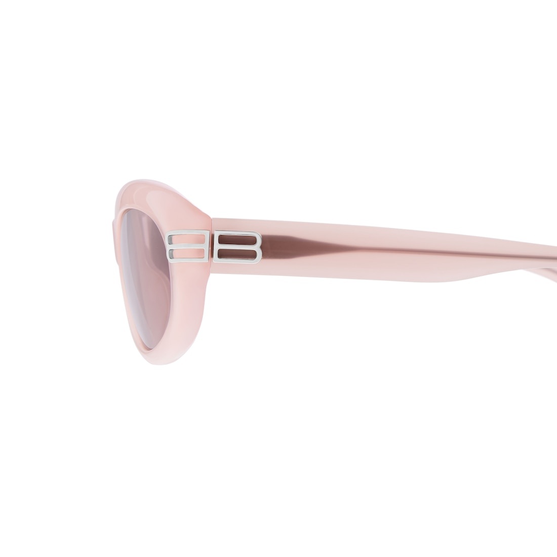 Women's Casino Round Sunglasses  in Milky Pink - 5