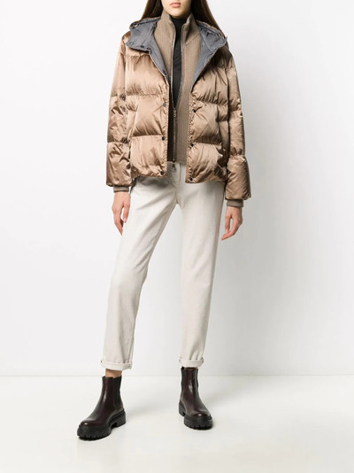 Brunello Cucinelli hooded puffer jacket outlook