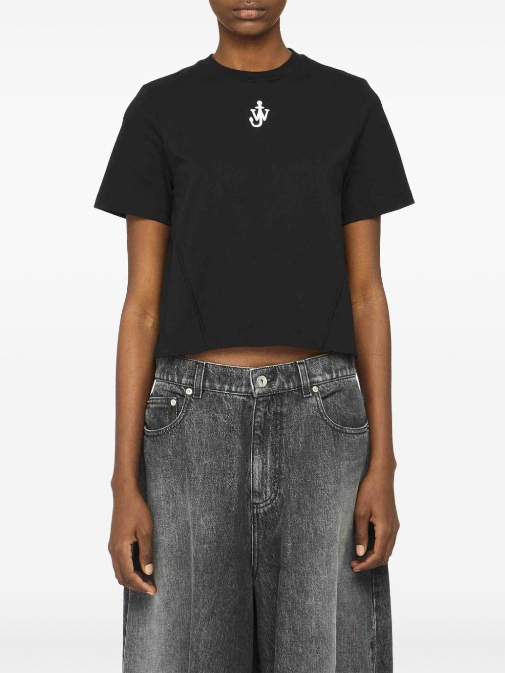 Anchor-embroidered T-shirt - 3