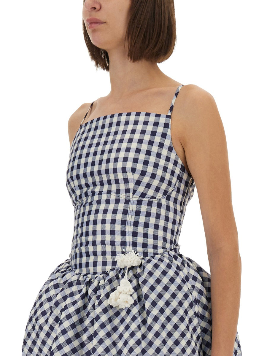 Self-Portrait Women Checkered Taffeta Mini Dress - 4