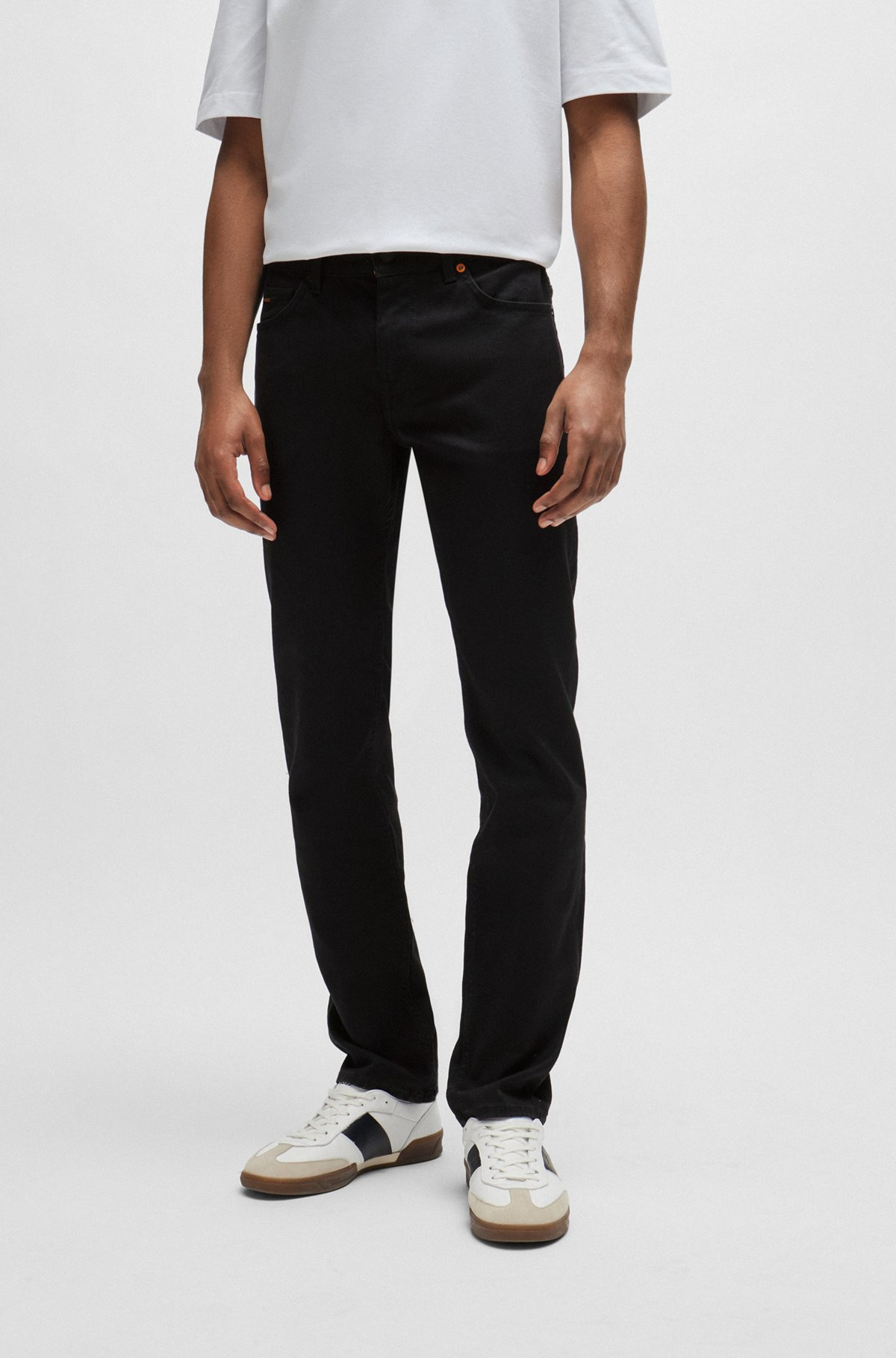 SLIM-FIT JEANS IN BLACK COMFORT-STRETCH DENIM - 2