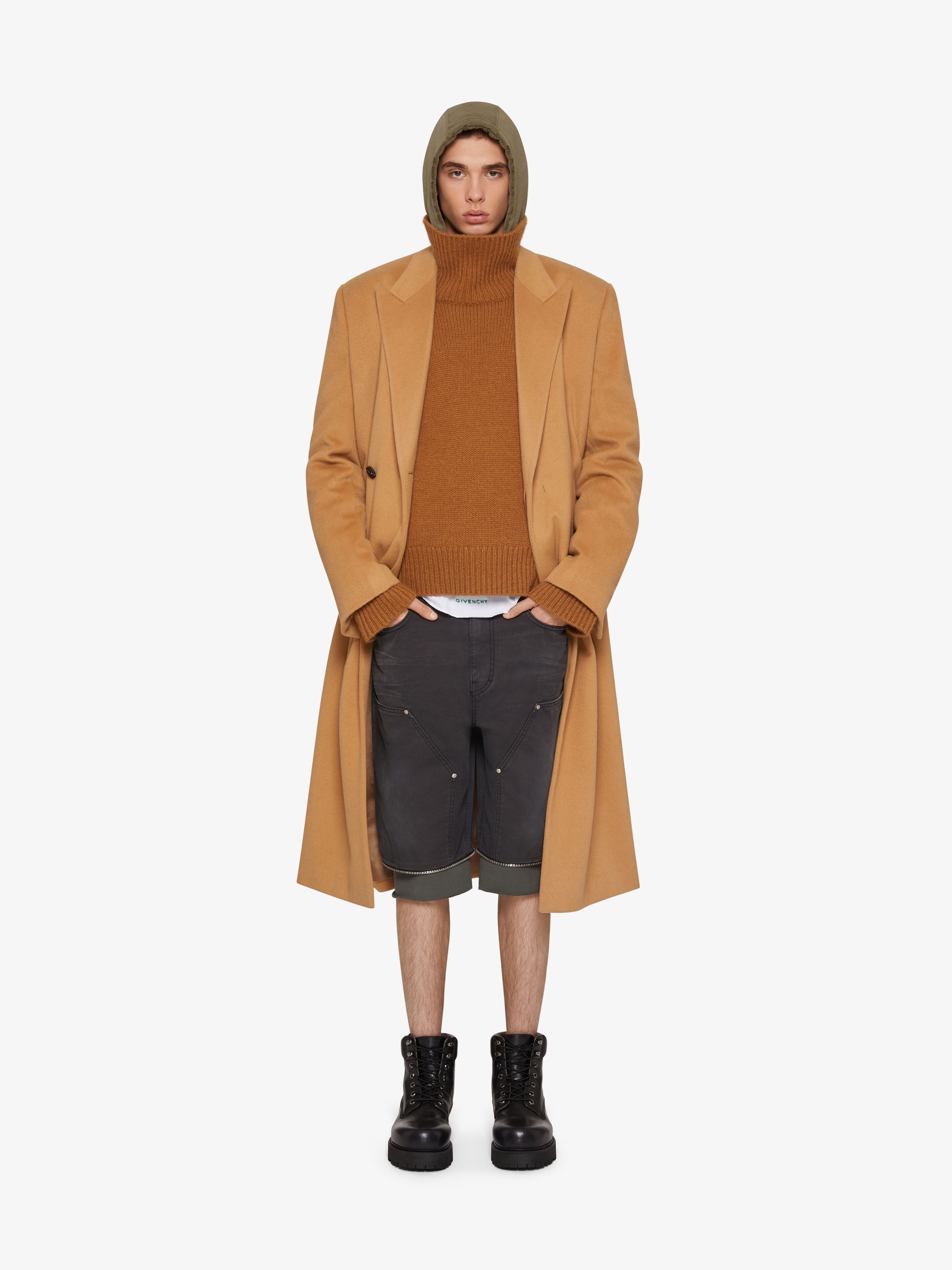 LONG COAT IN WOOL AND CASHMERE - 2
